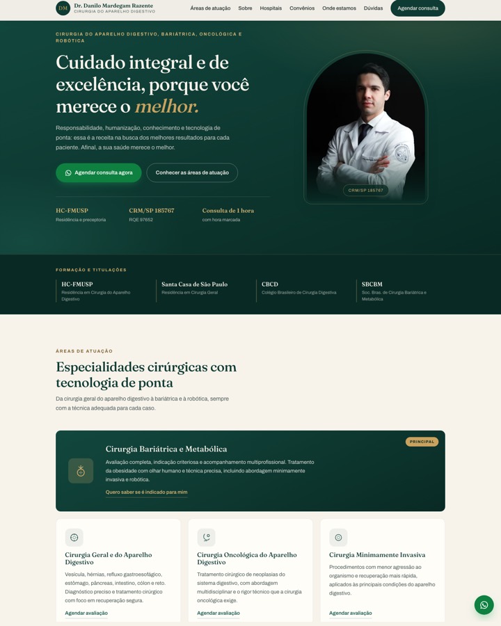 Site do Dr. Danilo Mardegam Razente
